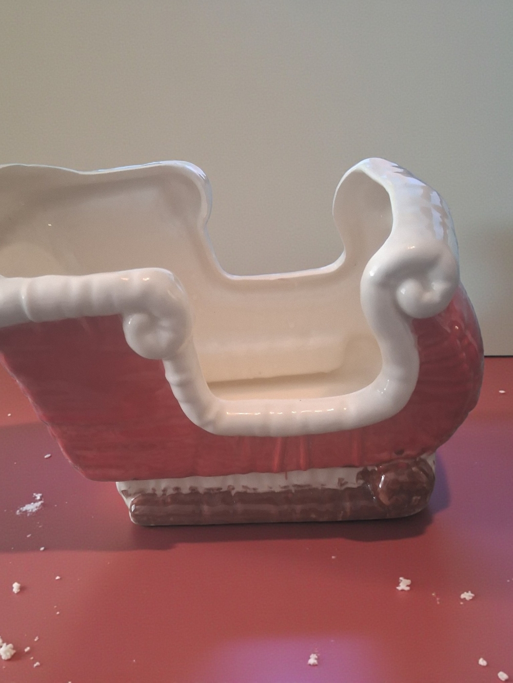 Ceramic Christmas Santa's Sleigh Planter 2008 Christmas Decoration Home Decor
